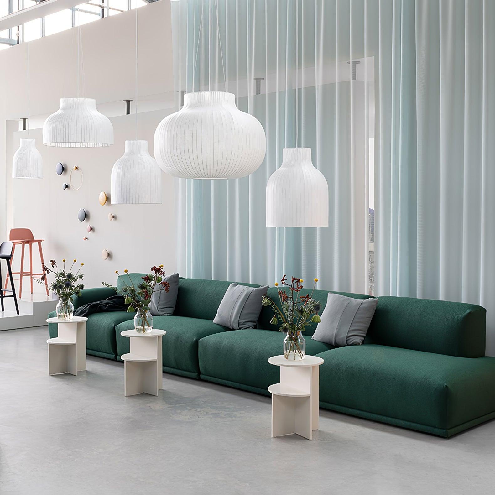 Lumina Silk Ribbed Pendant Light - Blowlighting