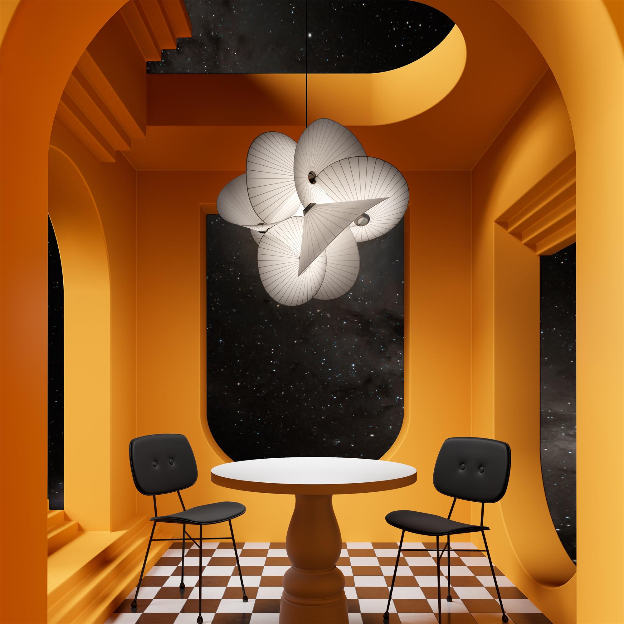 Zerinarae Individual Creativity Metal Fabric Pendant Light - Lamp Copper