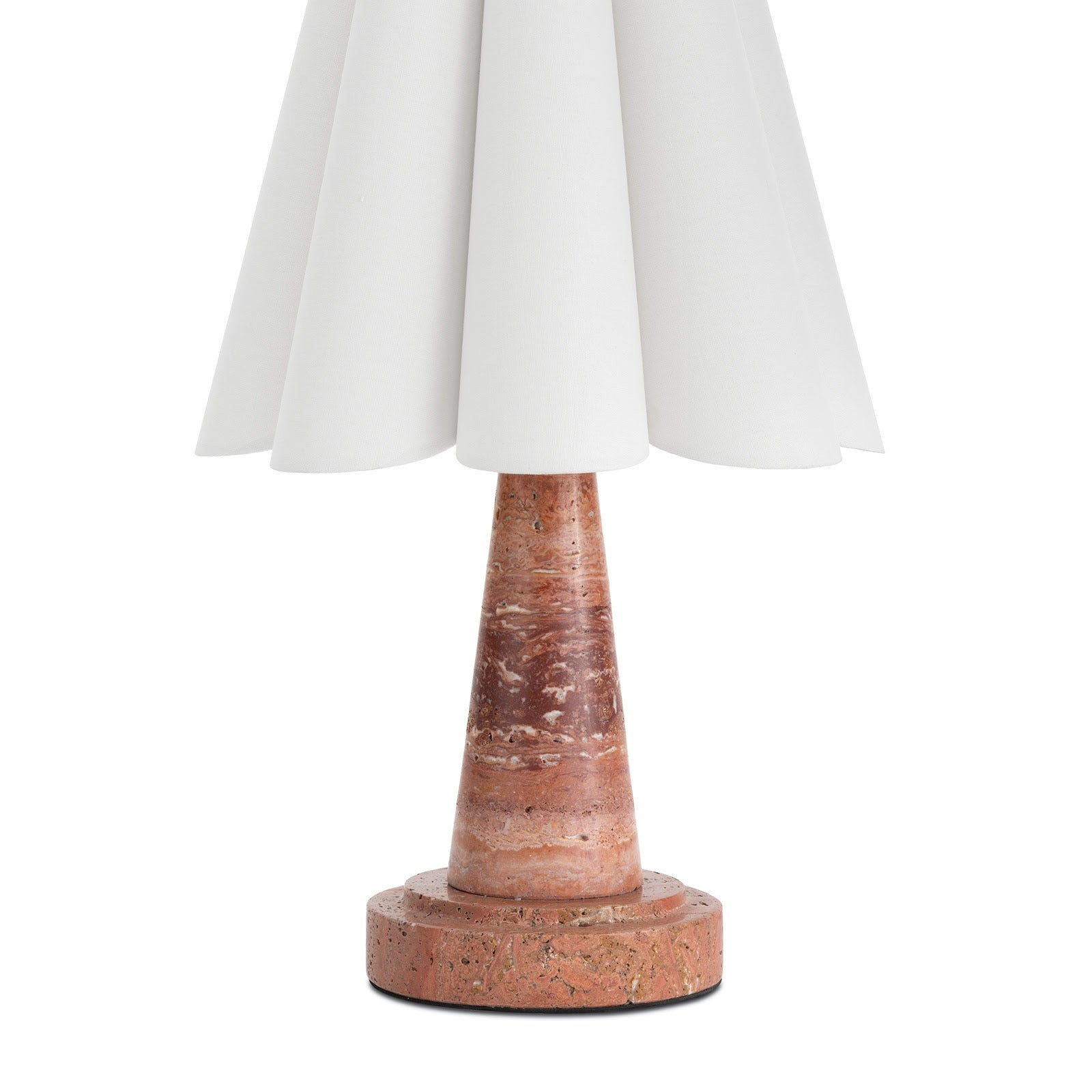 Shadon Marble Pleated Table Lamp - Lamp Copper