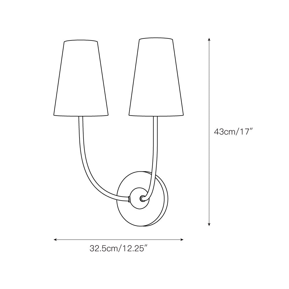 Aldoren Vintage Modern Minimalist Brass Fabric Wall Lamp - Lamp Copper