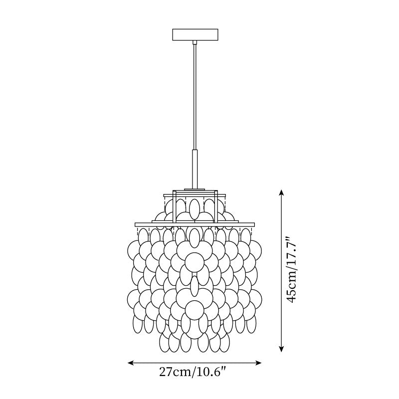 Elios Elegant Capiz Shell Chandelier - Letslighting