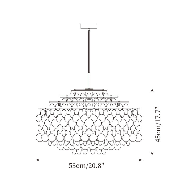 Elios Elegant Capiz Shell Chandelier - Letslighting