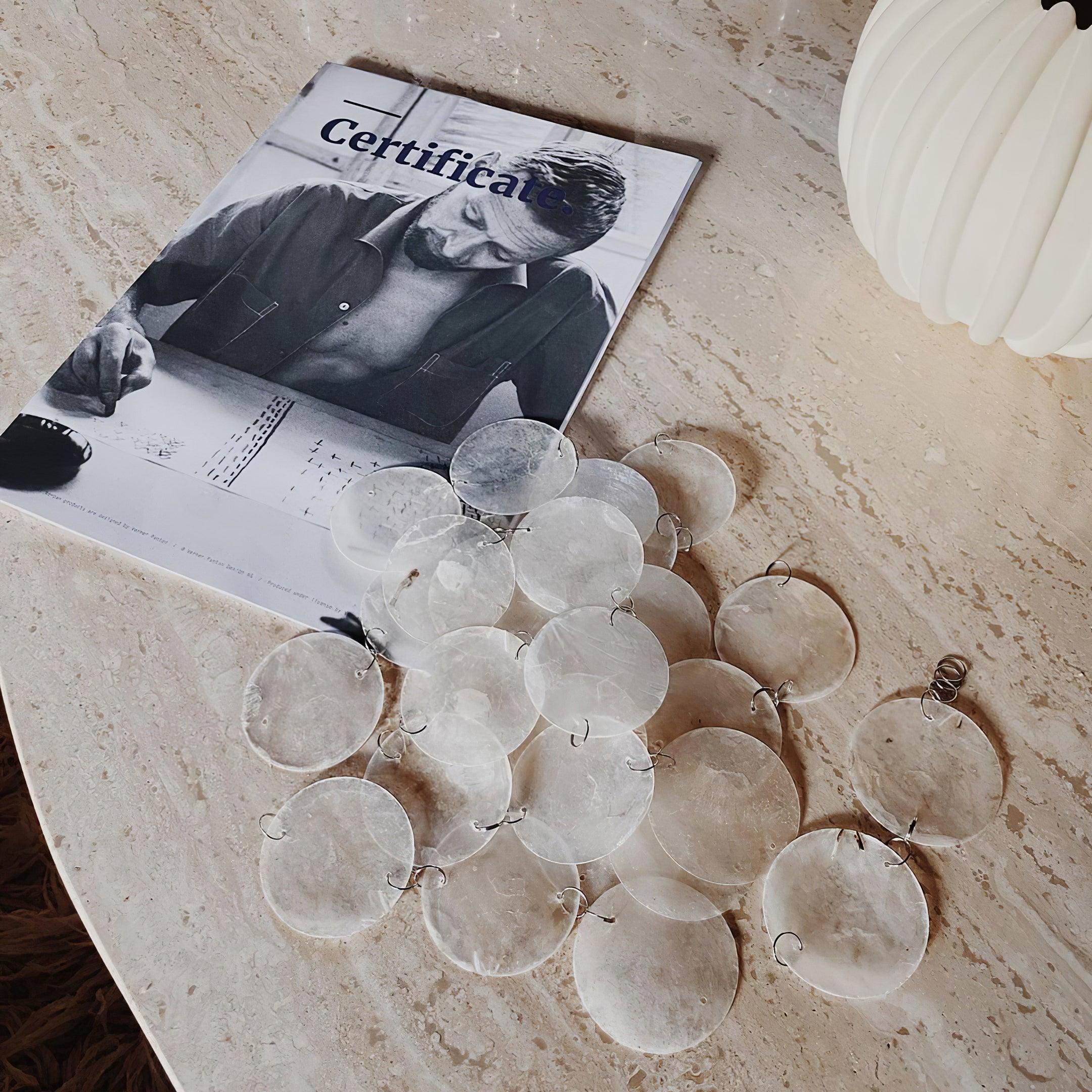 Elios Elegant Capiz Shell Chandelier - Letslighting