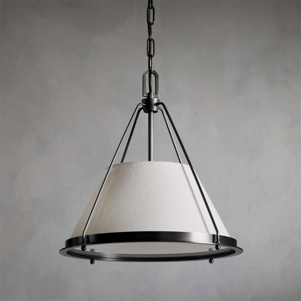 Umira Vintage Industrial Fabric Pendant Light - Lamp Copper