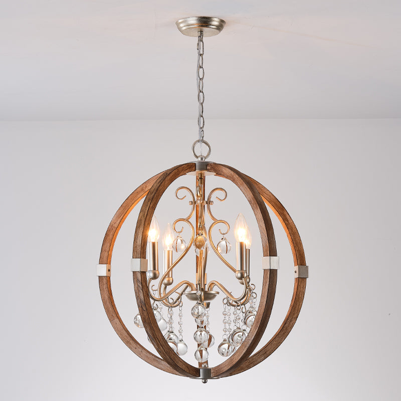 Oltheyra Premium Elegance Wooden Metal Pendant Lamp - Lamp Copper