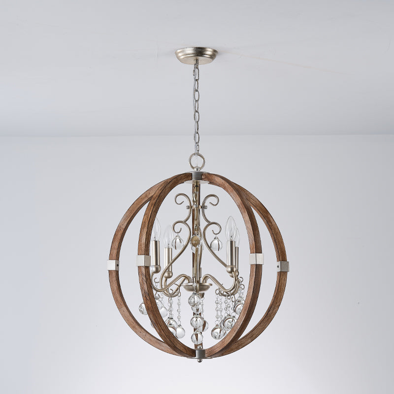 Oltheyra Premium Elegance Wooden Metal Pendant Lamp - Lamp Copper
