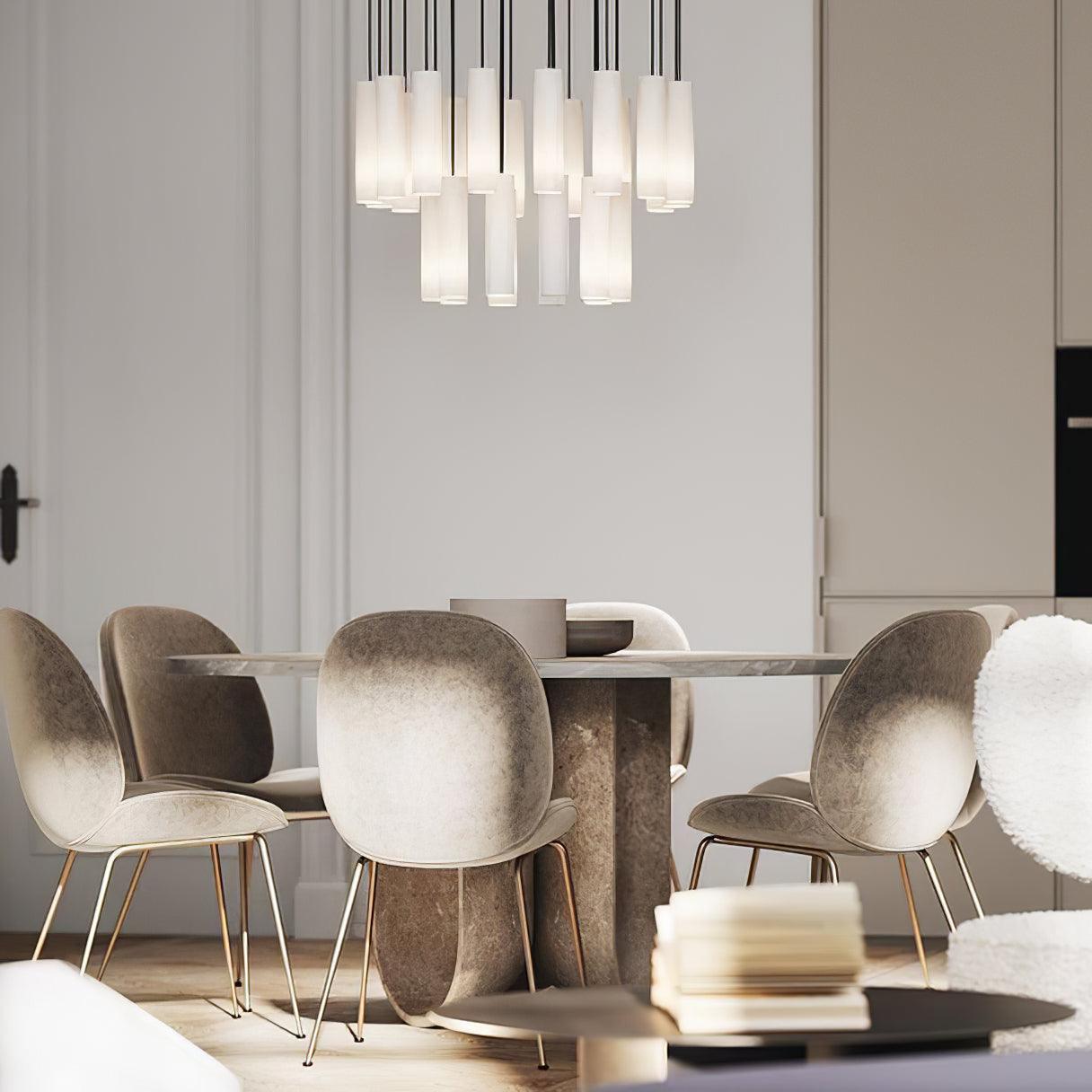 Nyxara Cluster Alabaster Pendant Light Staircase - Neutralighting
