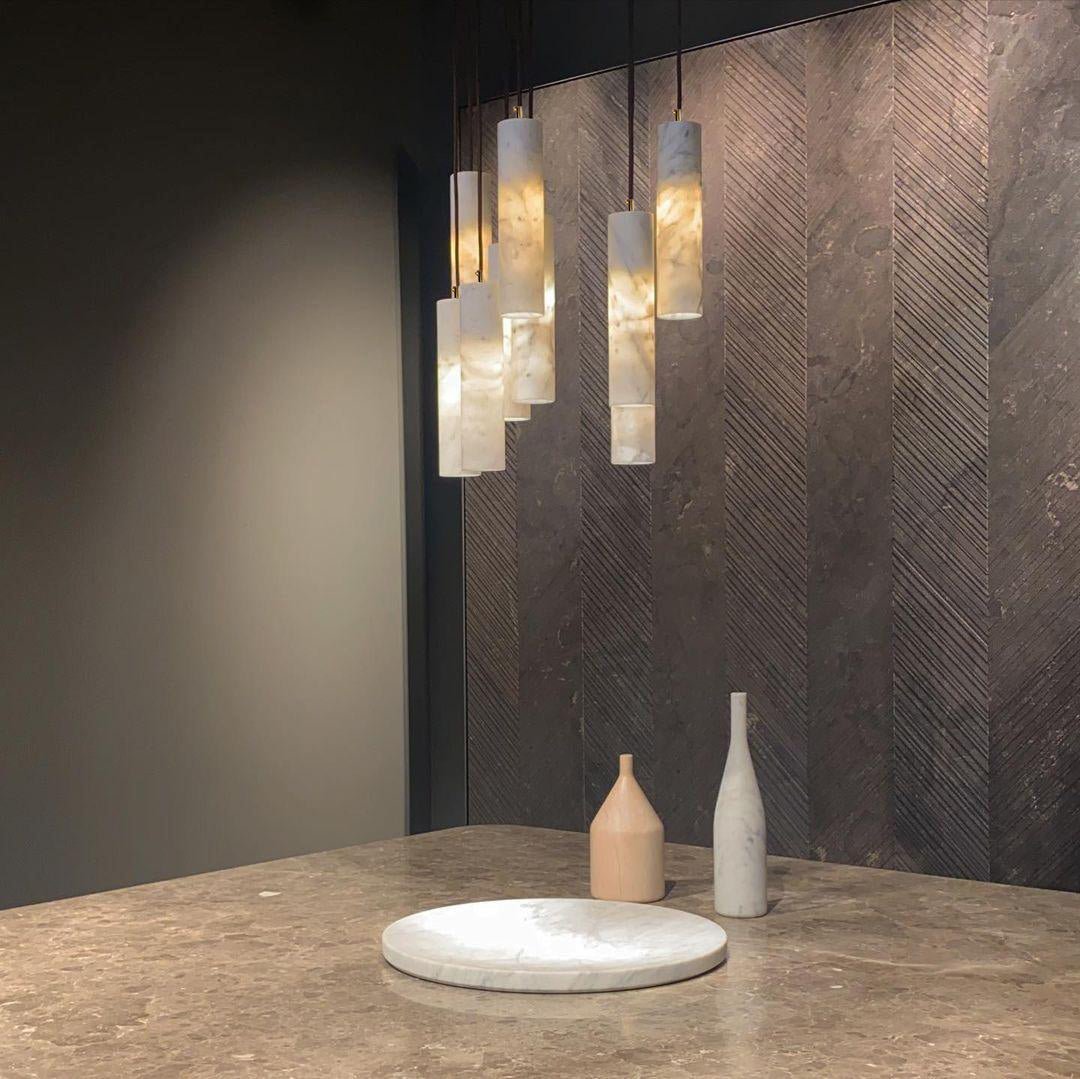 Nyxara Cluster Alabaster Pendant Light Staircase - Neutralighting