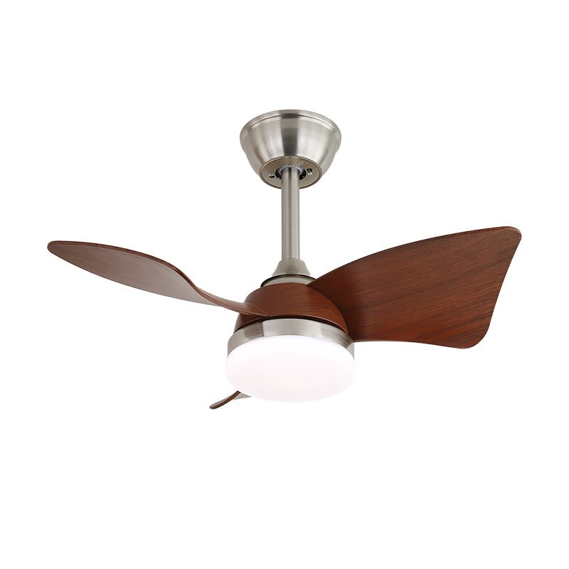 Ventilatore da soffitto con luce Arden Minimalista in Legno Nero in un ambiente camera da letto