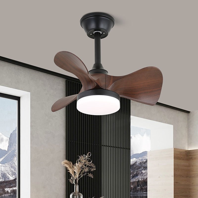 Ventilatore da soffitto con luce Arden Minimalista in Legno Nero con telecomando