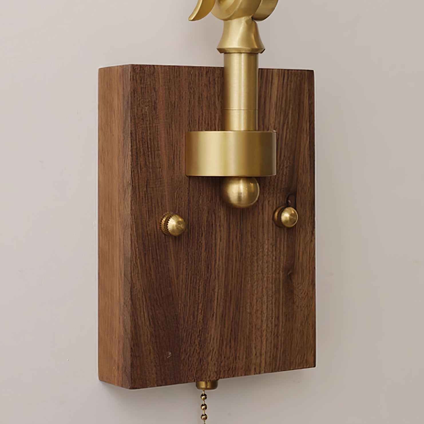 Wall Lamp Adjustable Arm Pleated Shade Walnut Base Vintage Task - Letslighting