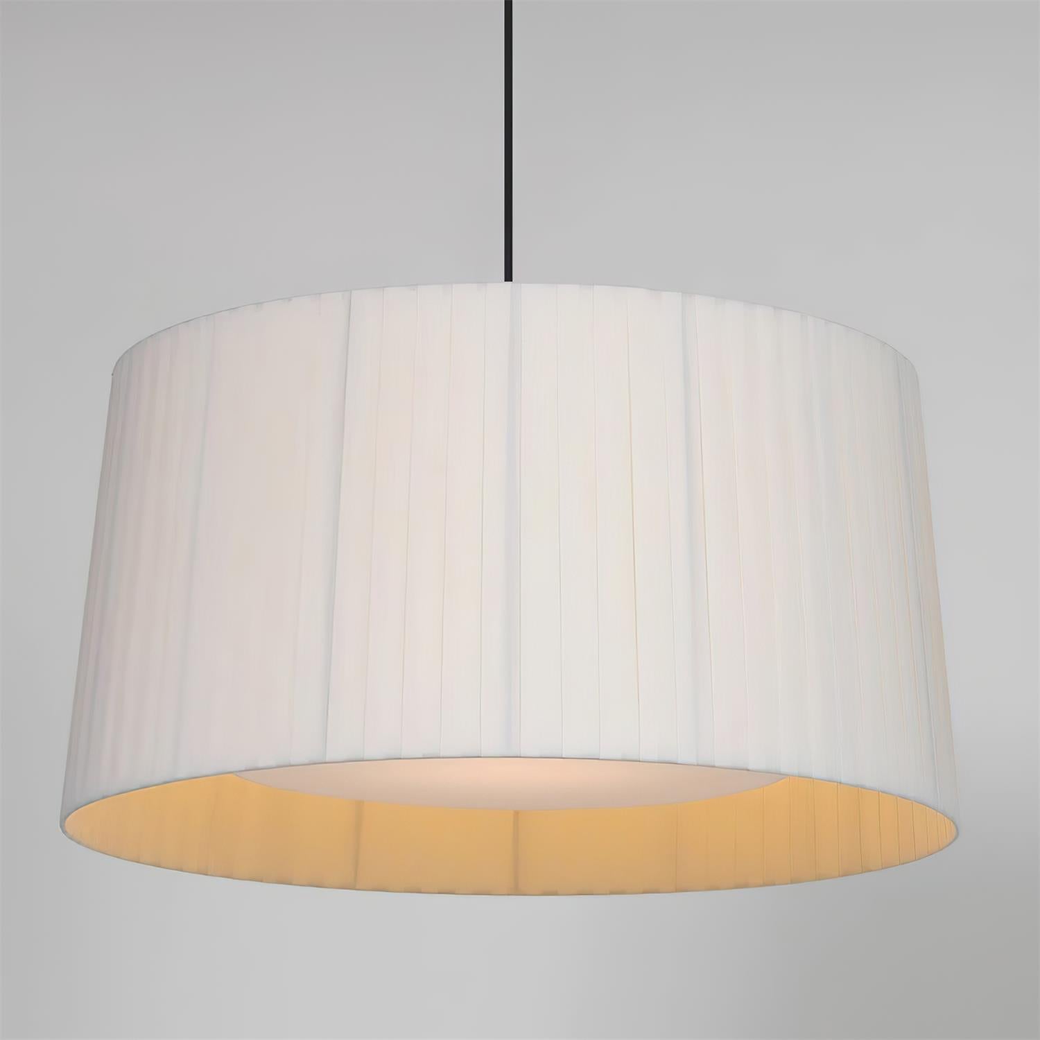 Pendant Light Pleated Fabric Drum - Letslighting