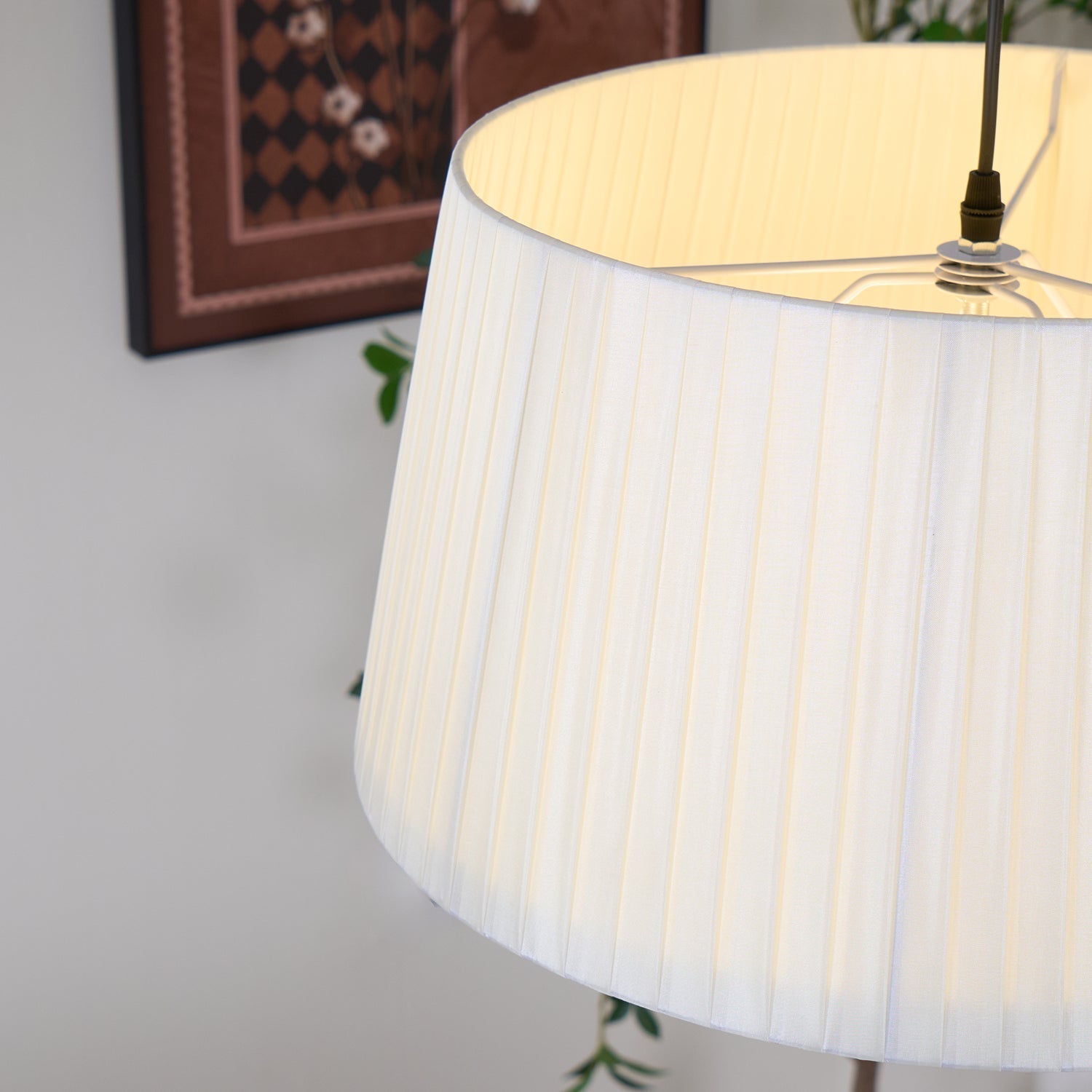 Pendant Light Pleated Fabric Drum - Letslighting