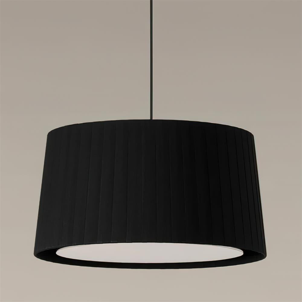 Pendant Light Pleated Fabric Drum - Letslighting