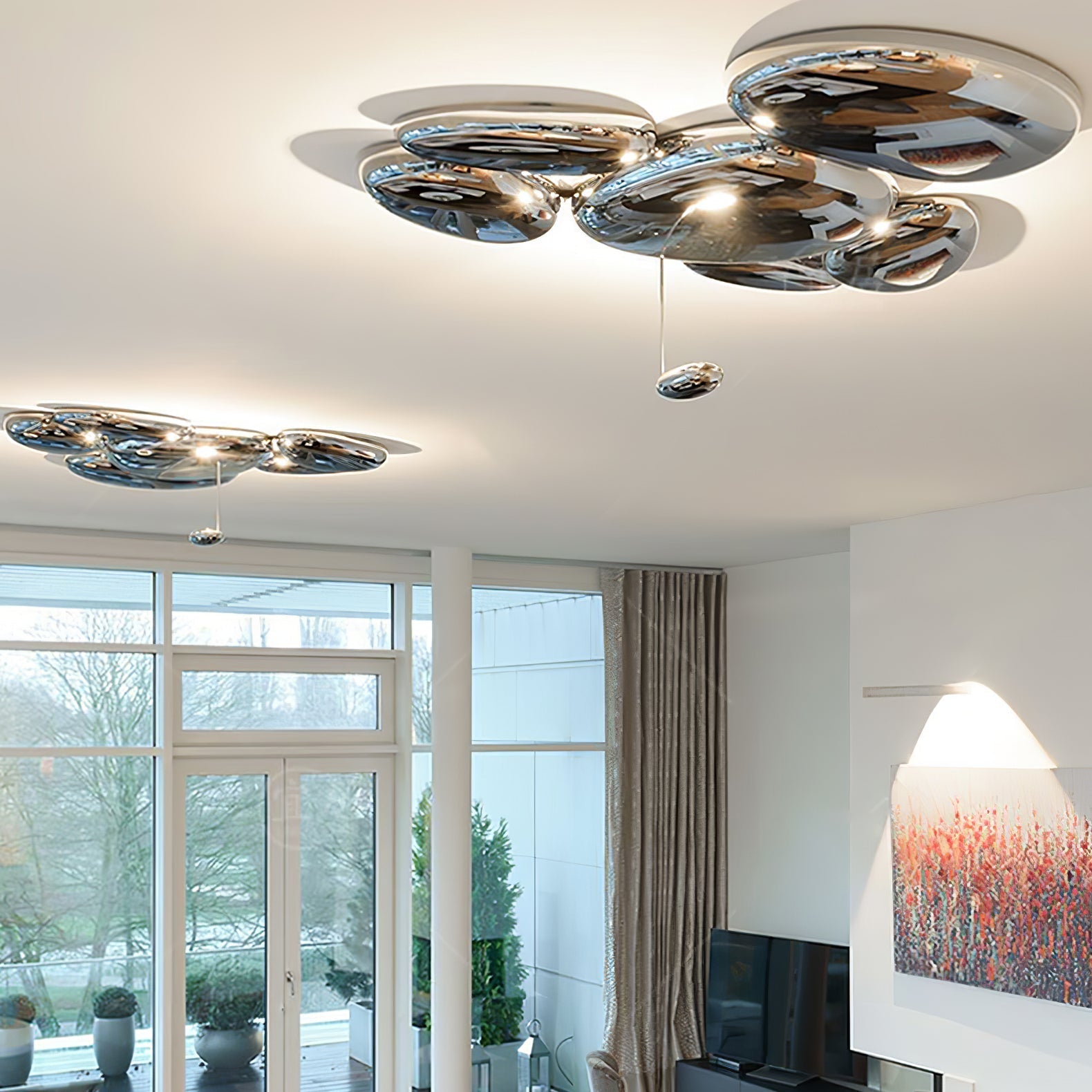 Valentina Lampada da Soffitto Contemporanea Skydro Grigio Fumo