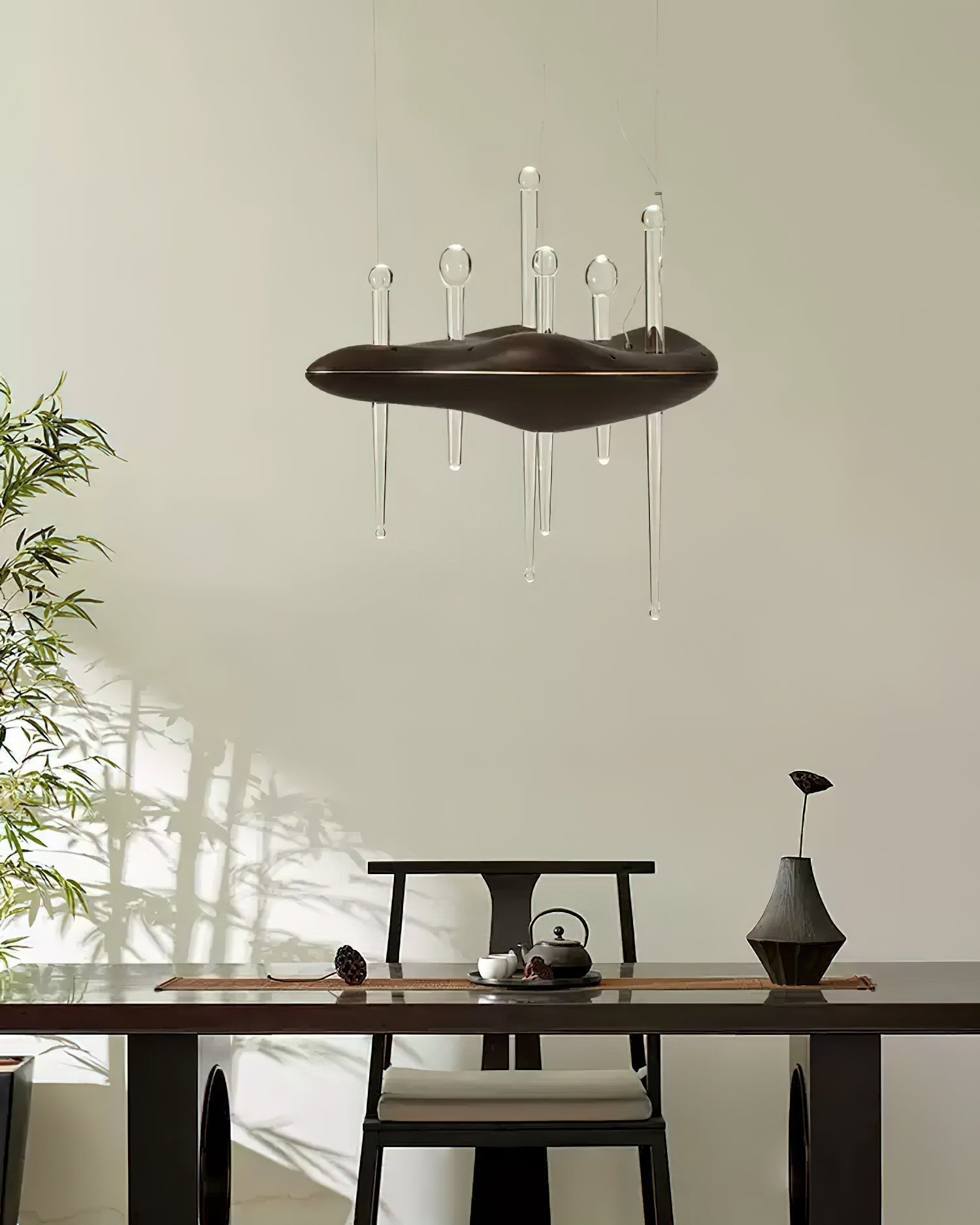 Umare Whimsical Oak Glass Pendant Light - Blowlighting