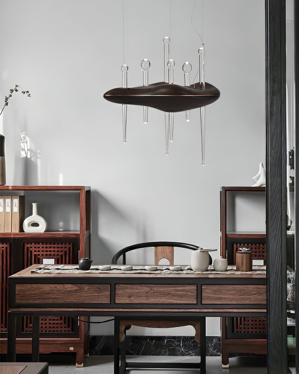 Umare Whimsical Oak Glass Pendant Light - Blowlighting