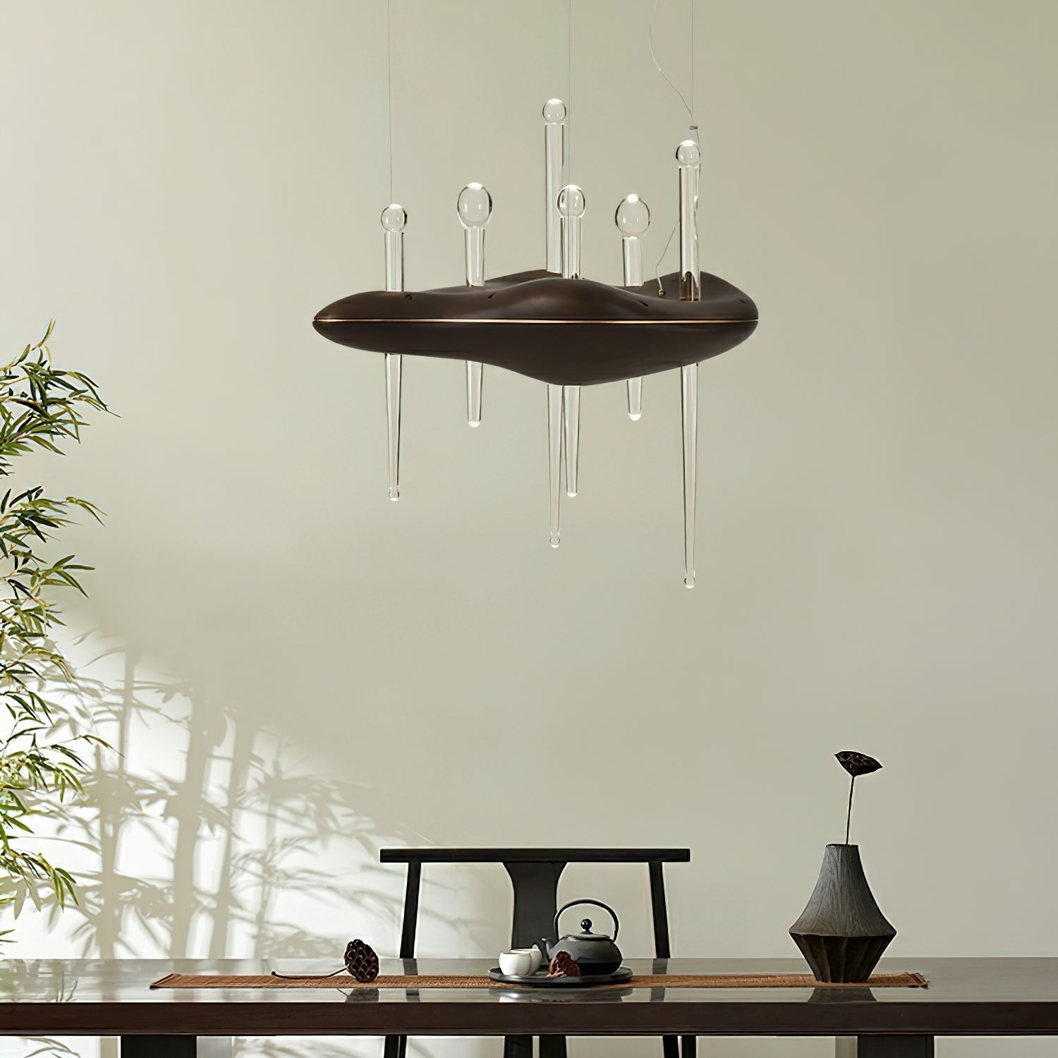 Umare Whimsical Oak Glass Pendant Light - Blowlighting