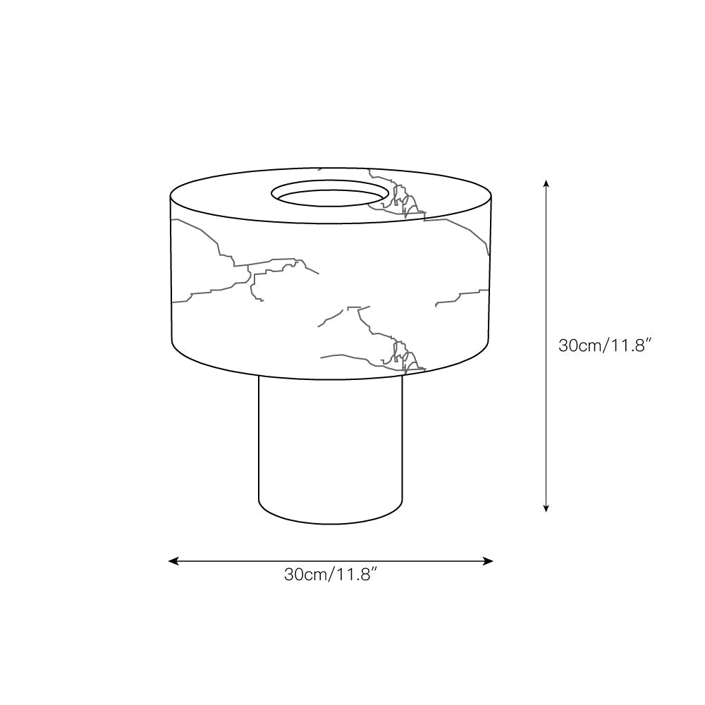 Small Solid Table Lamp - Lamp Copper
