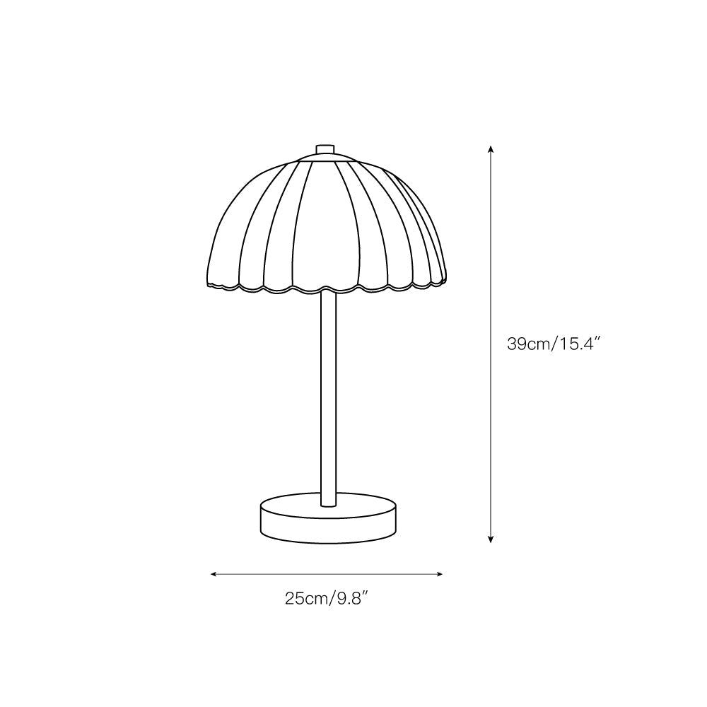 Small Umbrella Table Lamp - Lamp Copper