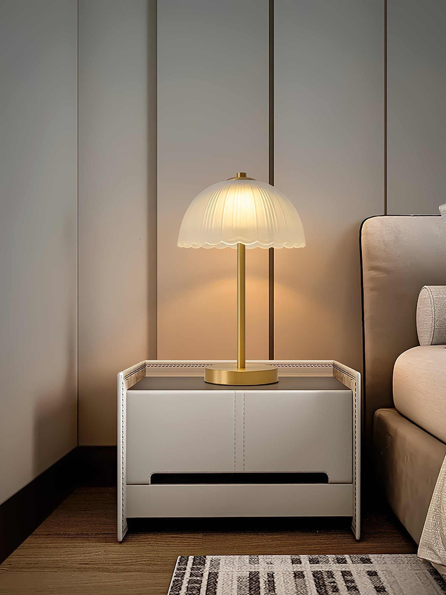 Small Umbrella Table Lamp - Lamp Copper