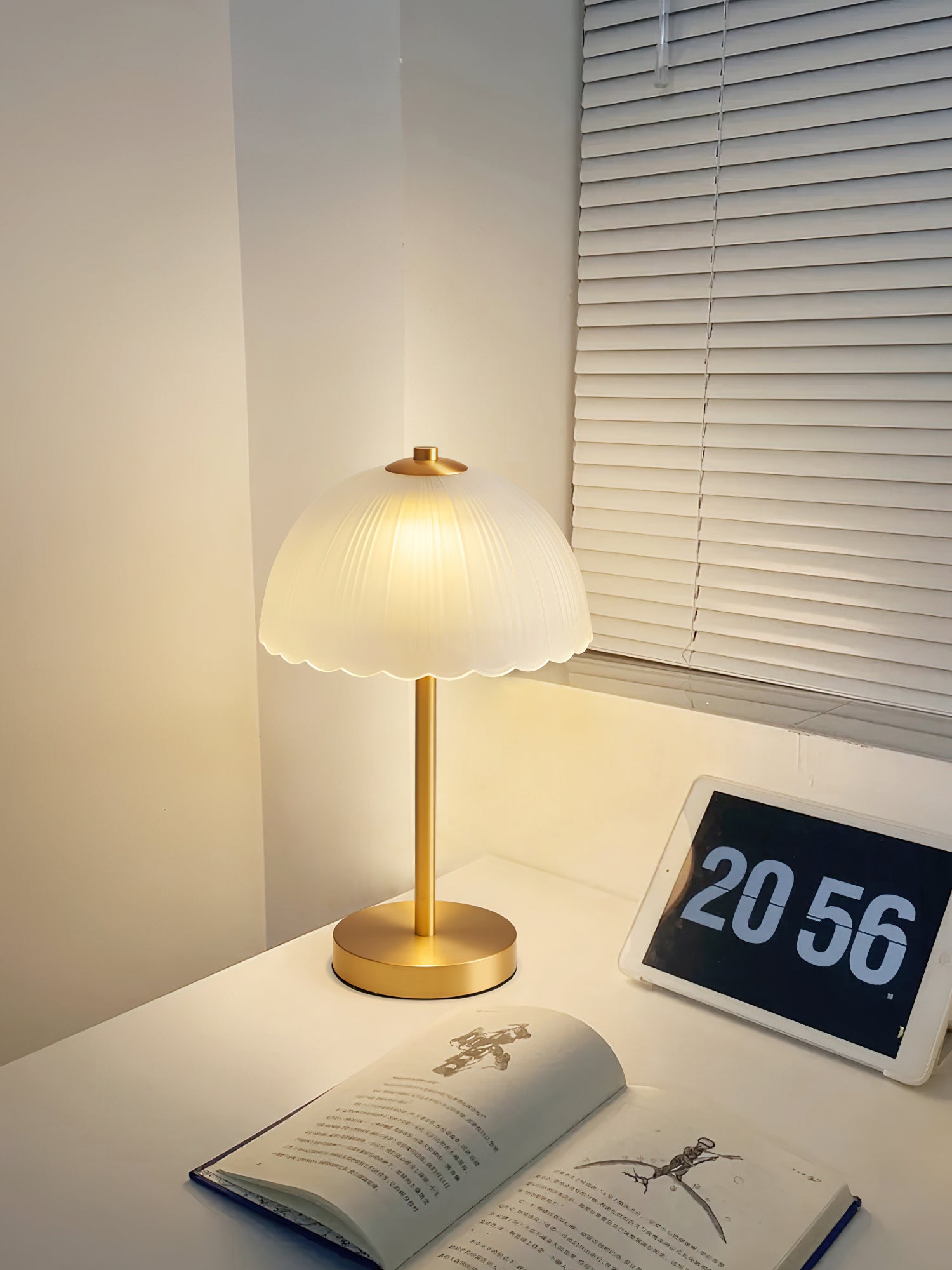 Small Umbrella Table Lamp - Lamp Copper