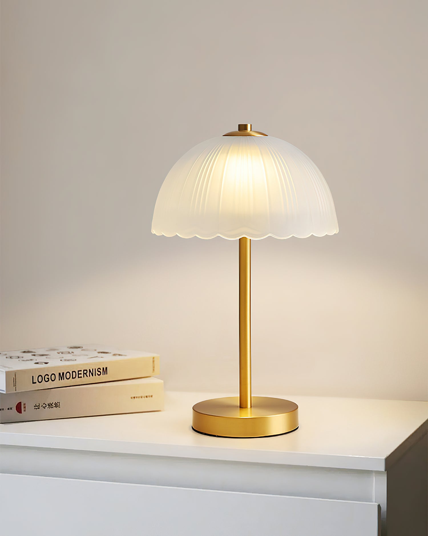 Small Umbrella Table Lamp - Lamp Copper