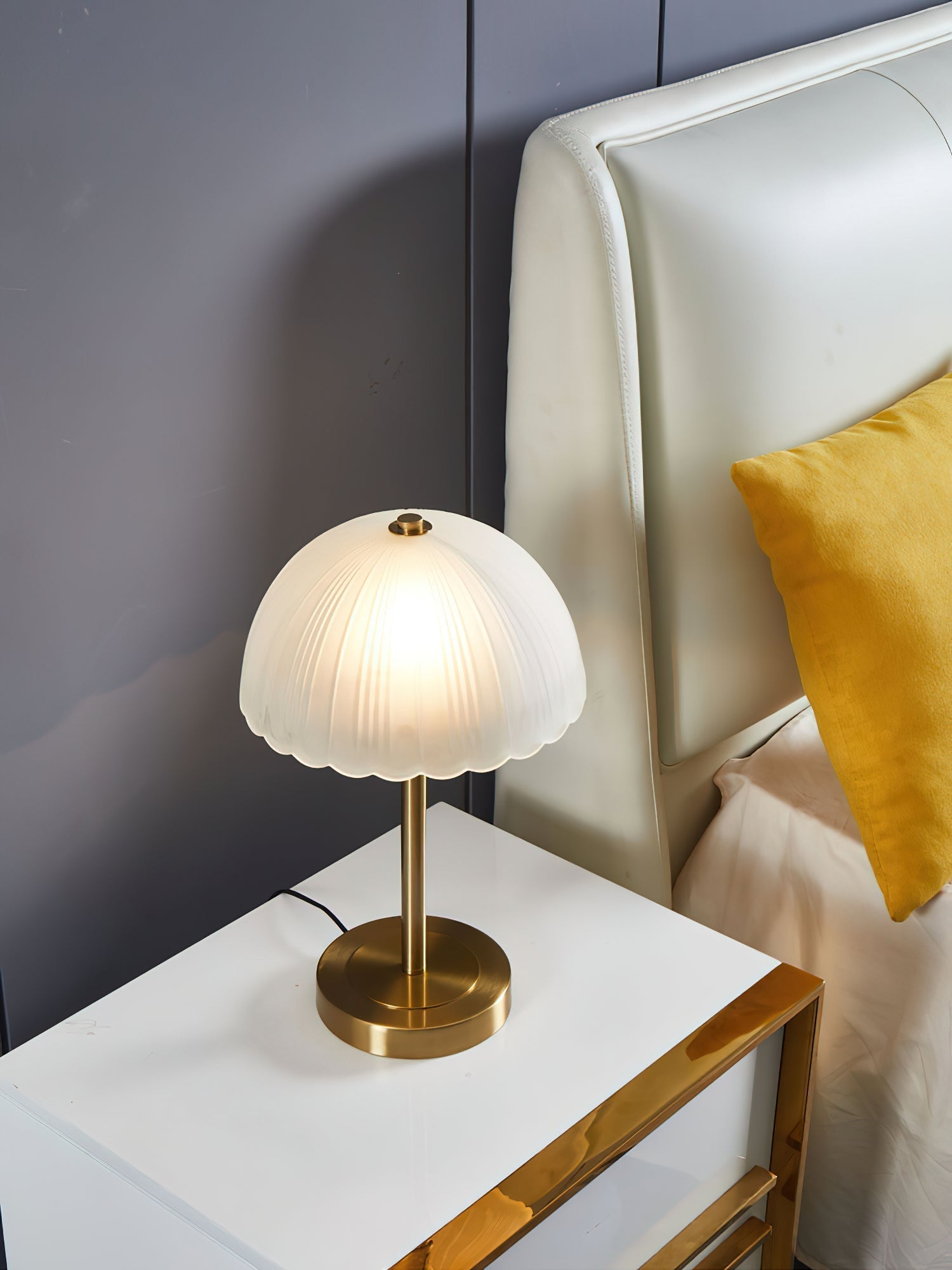 Small Umbrella Table Lamp - Lamp Copper