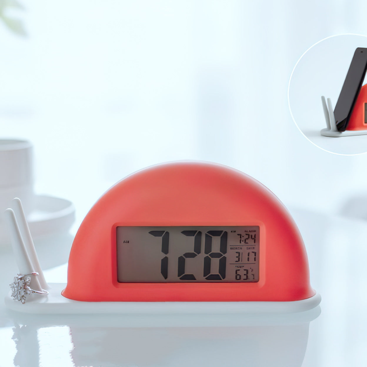 Snail Alarm Clock Night Light (built-in battery) - Lamp Copper