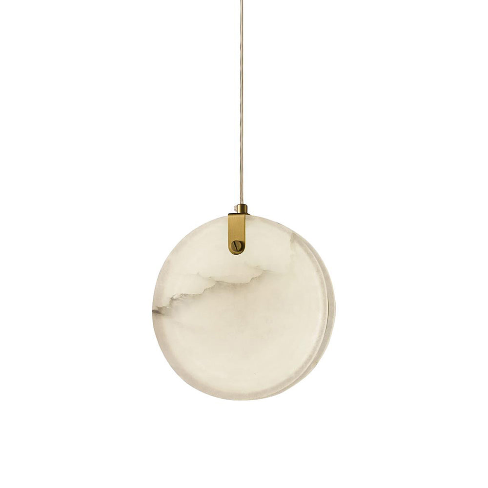 Utalionis Modern Minimalist Brass Alabaster Pendant Light - Lamp Copper