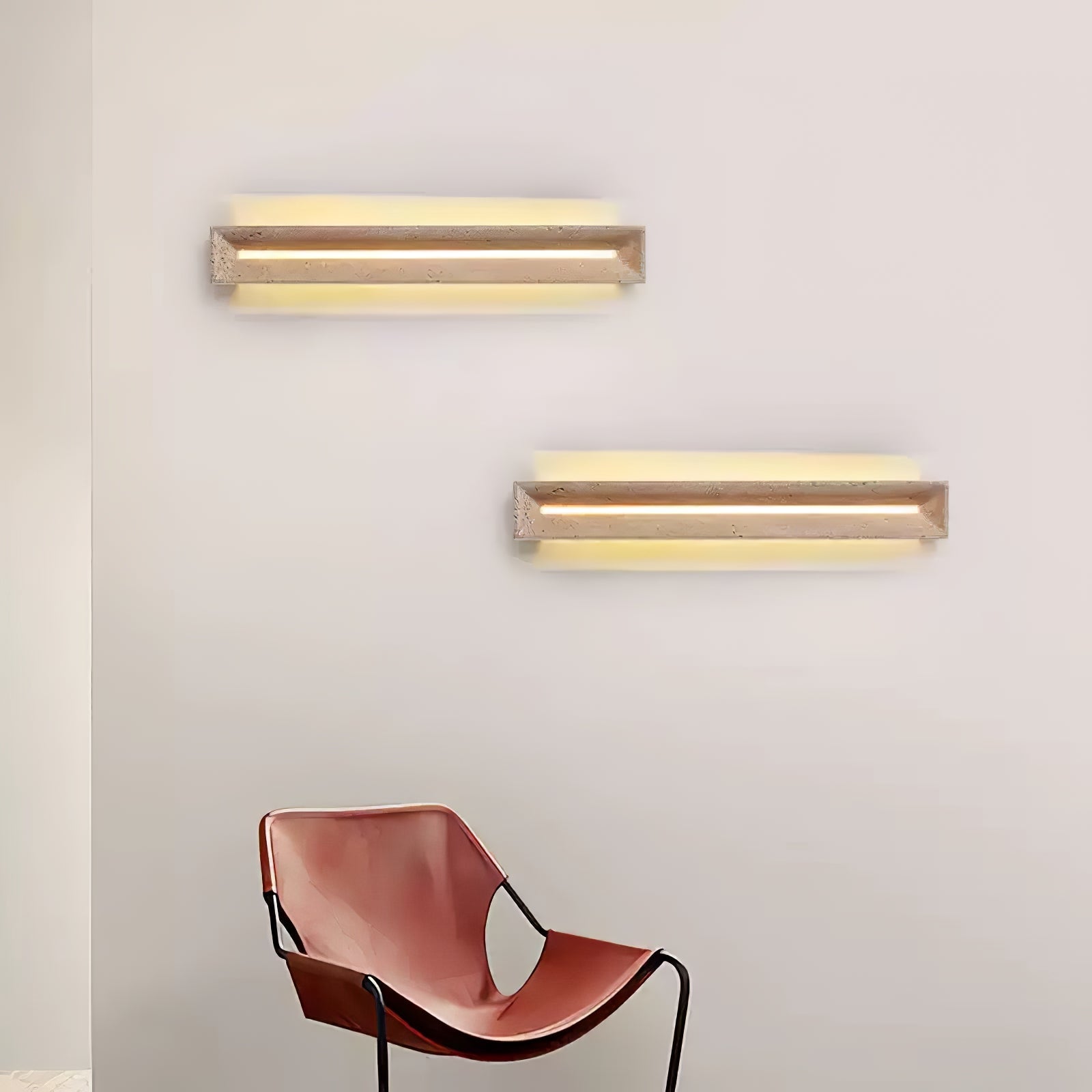 Anoren Minimalist Travertine Wall Light - Neutralighting
