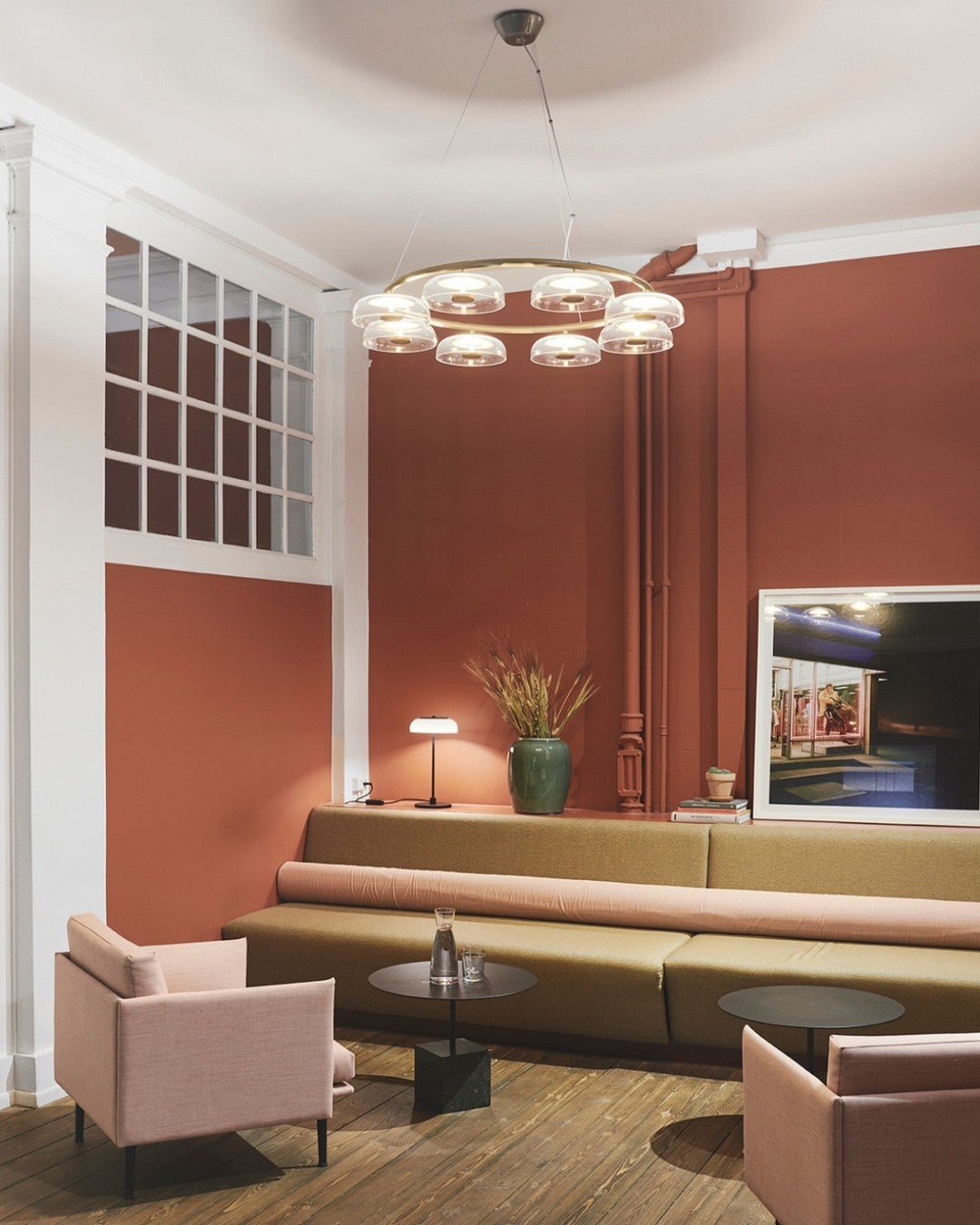 Aethera Circular Glass Chandelier - Blowlighting