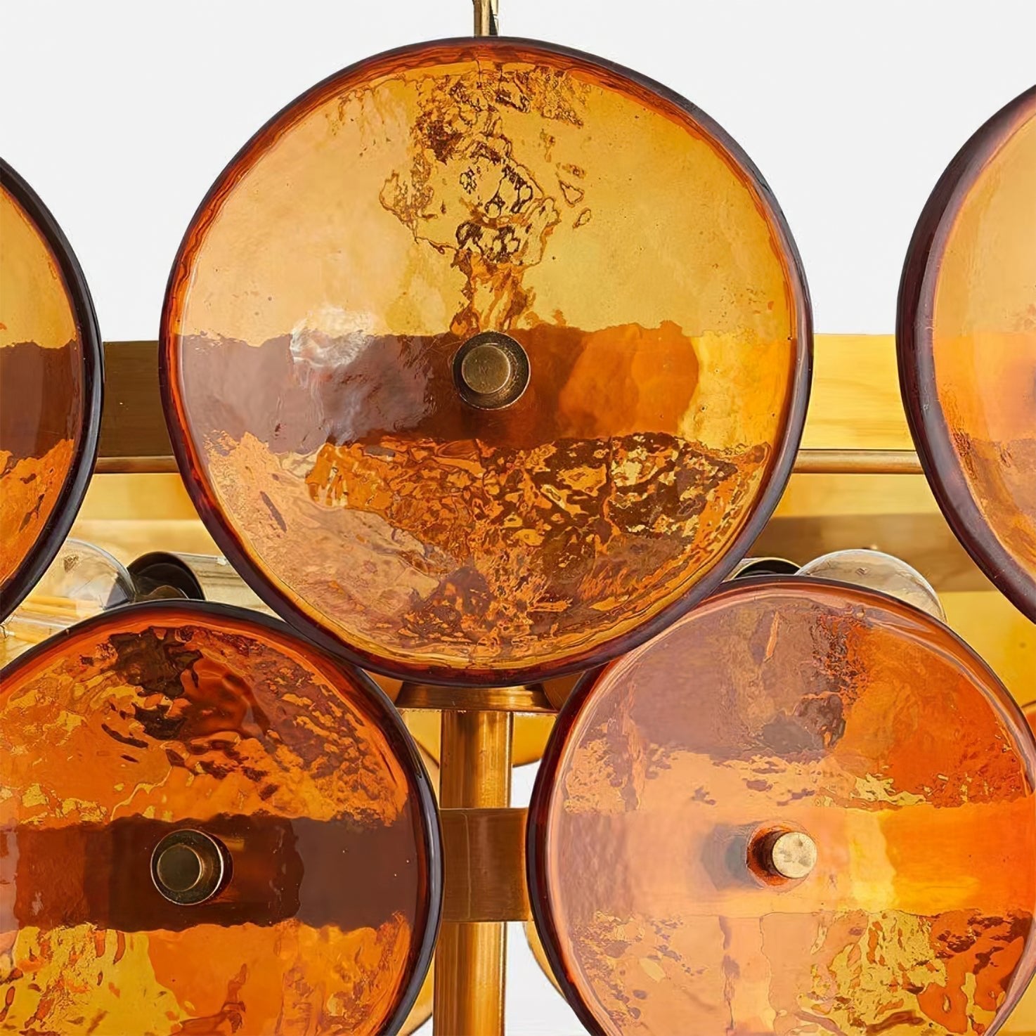 Aurora Chandelier Murano Glass Disc Vintage - Blowlighting