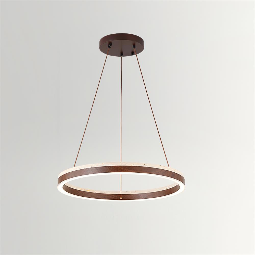Ritta Chandelier Travertine Geometry Ring - Letslighting