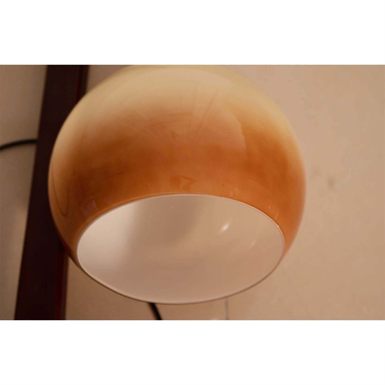 Solid Wood Coffee Table Storage Floor Lamp - Lamp Copper