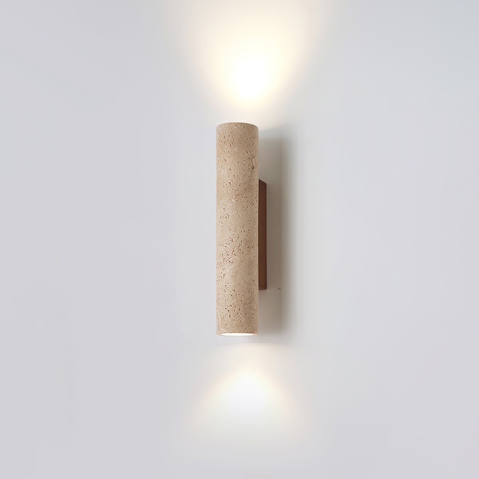 Olvaros Slim Cylinder Travertine Wall Light - Neutralighting