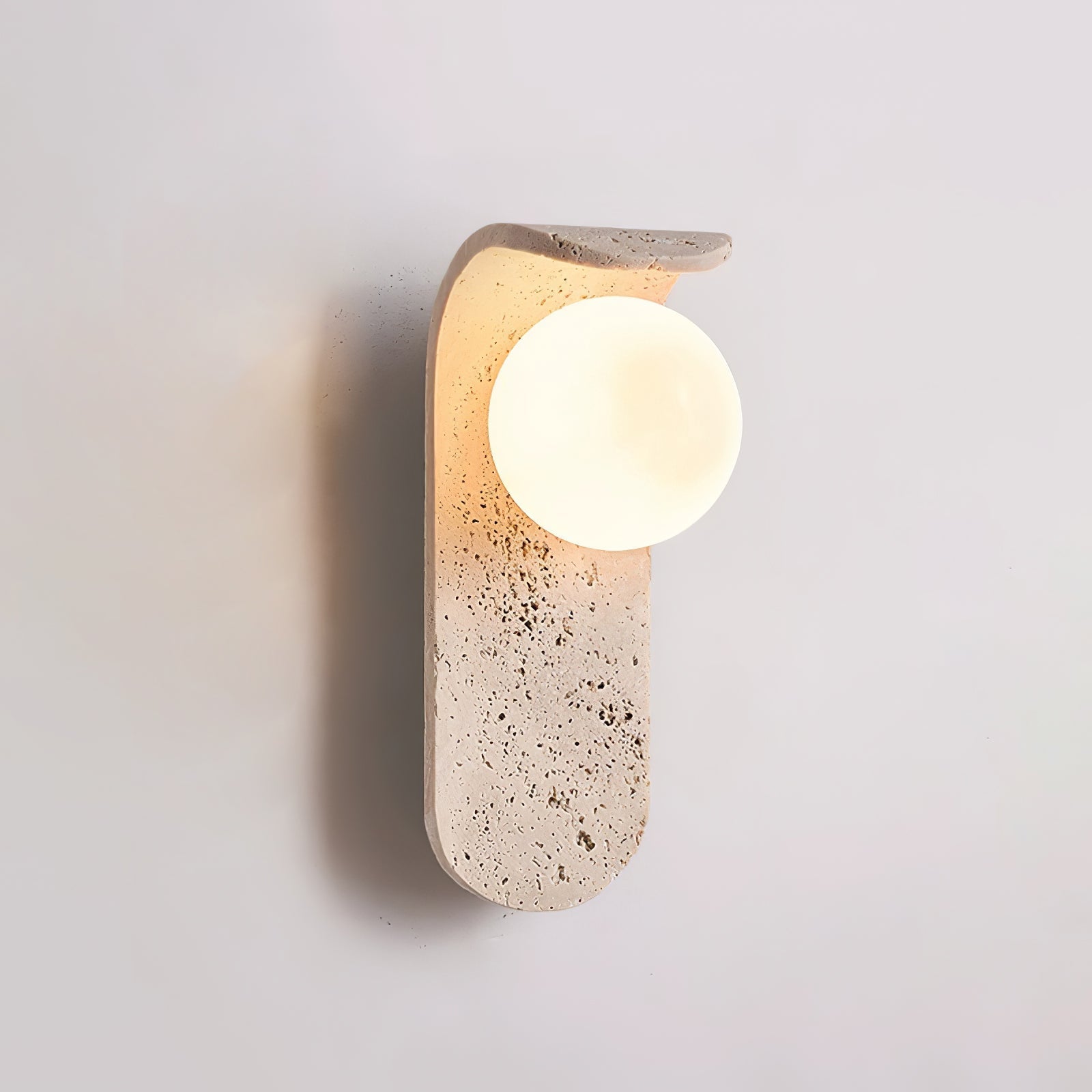 Cutalos Sconce-Frame Travertine Wall Light - Neutralighting