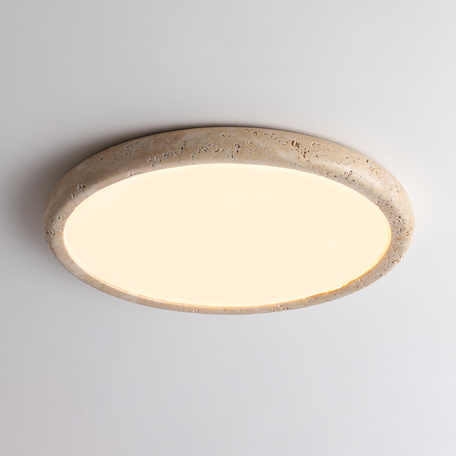 Aurrina Ring Frame Travertine Ceiling Light - Neutralighting