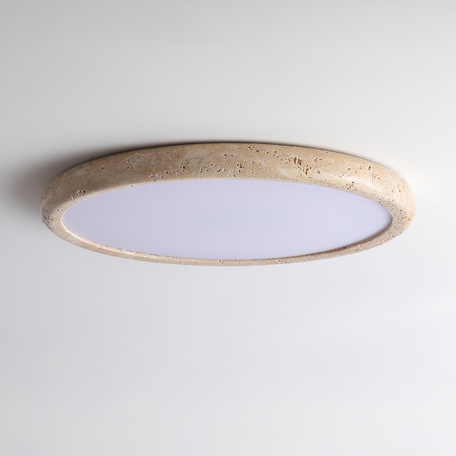 Aurrina Ring Frame Travertine Ceiling Light - Neutralighting
