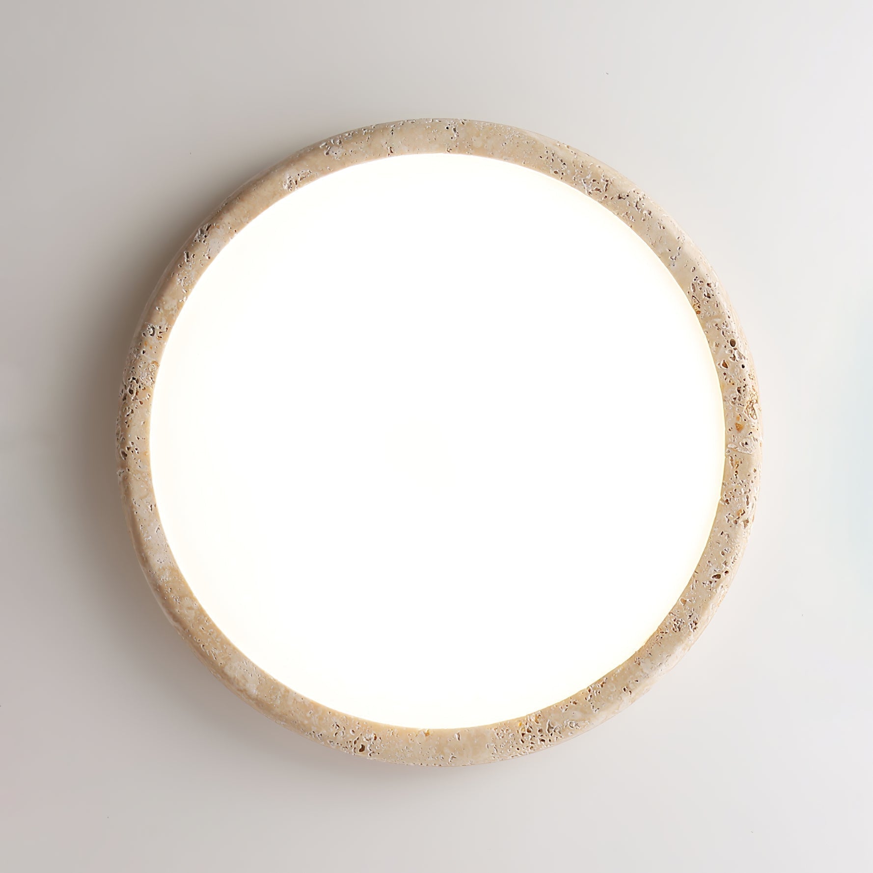 Aurrina Ring Frame Travertine Ceiling Light - Neutralighting