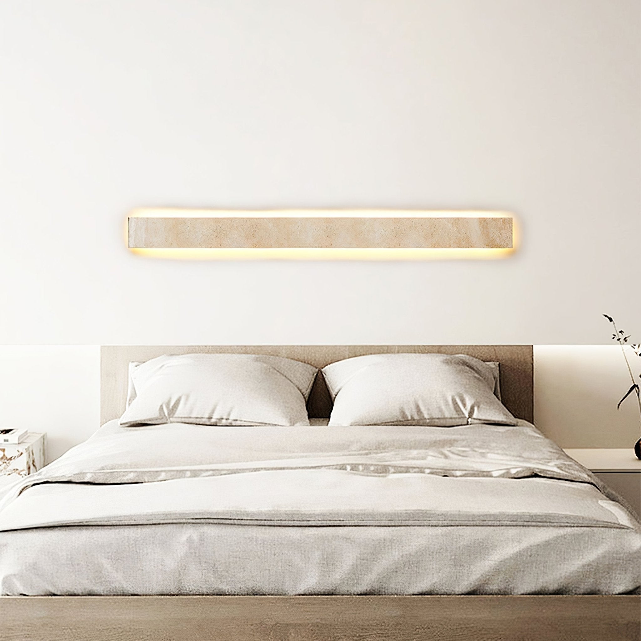 Olnorir Slim Rectangle Travertine Wall Light - Neutralighting