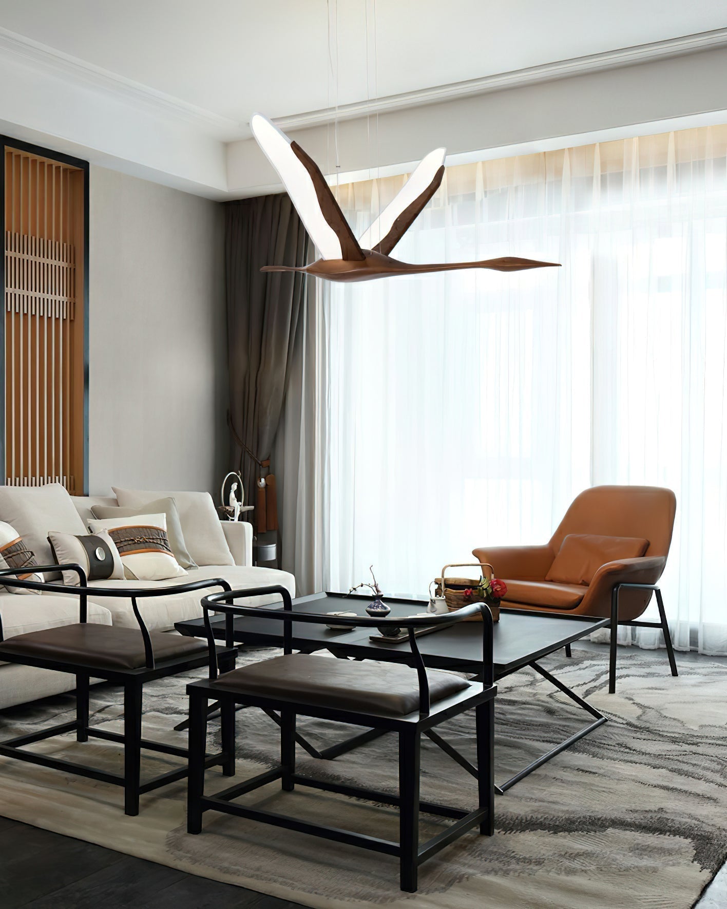 Solitude Crane Pendant Lamp - Blowlighting