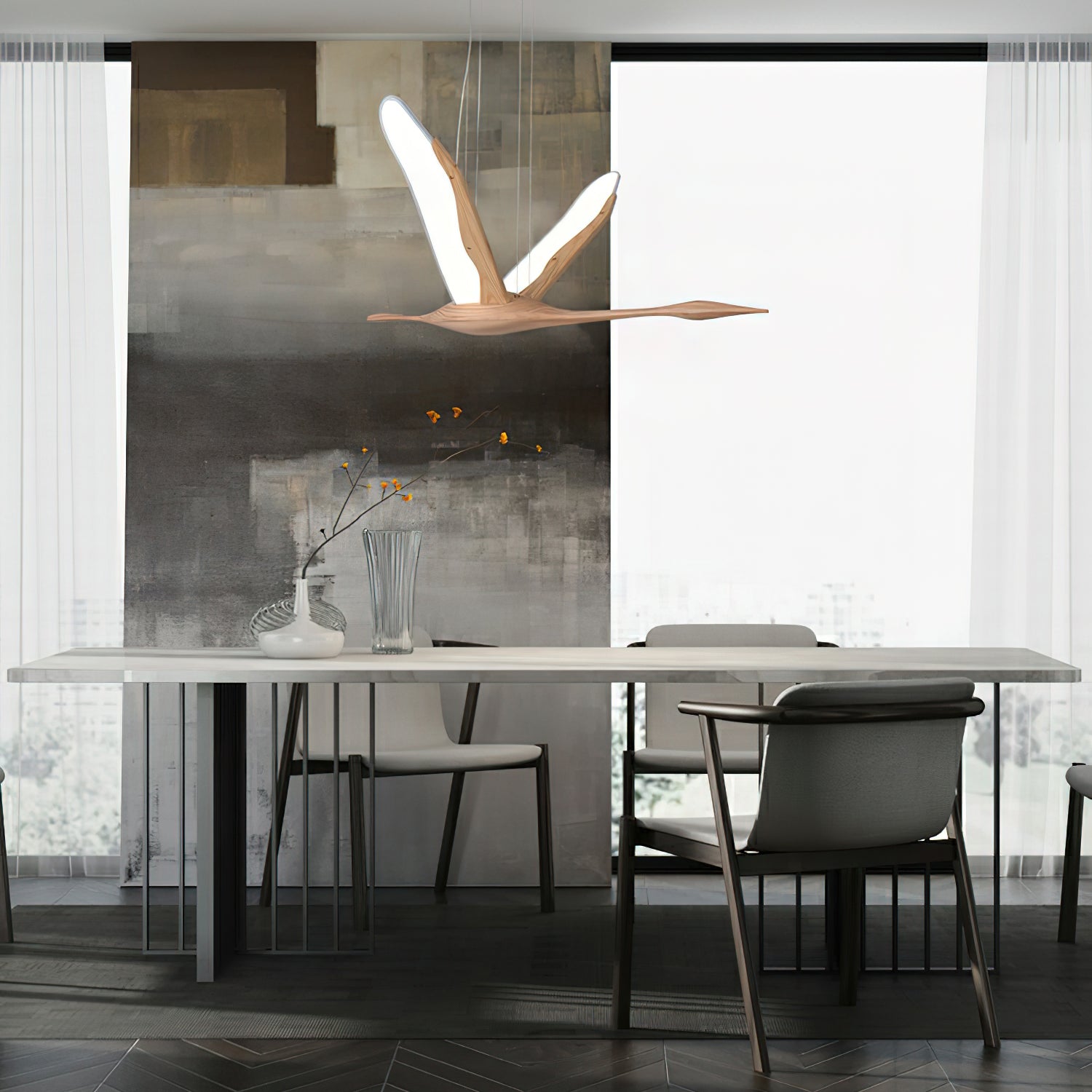 Solitude Crane Pendant Lamp - Blowlighting