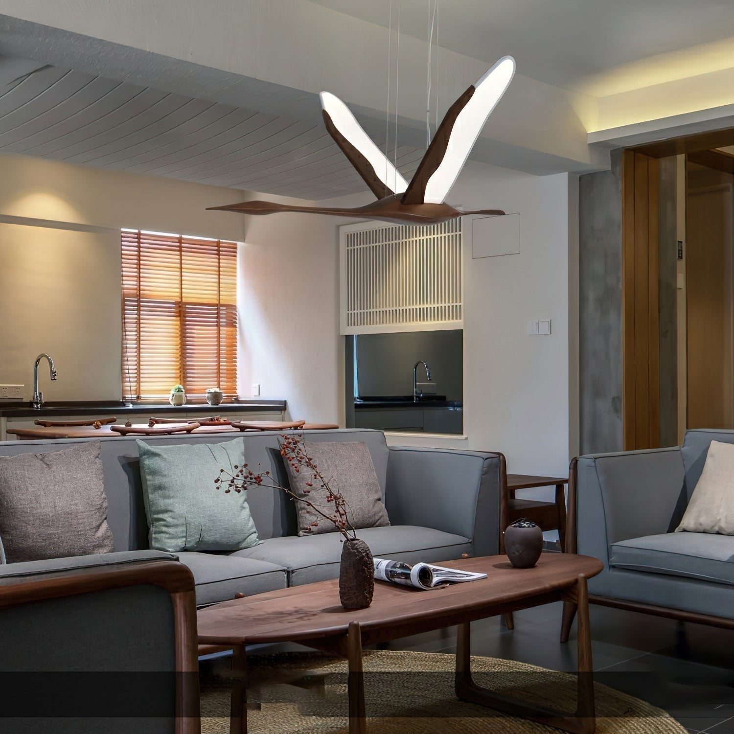 Solitude Crane Pendant Lamp - Blowlighting