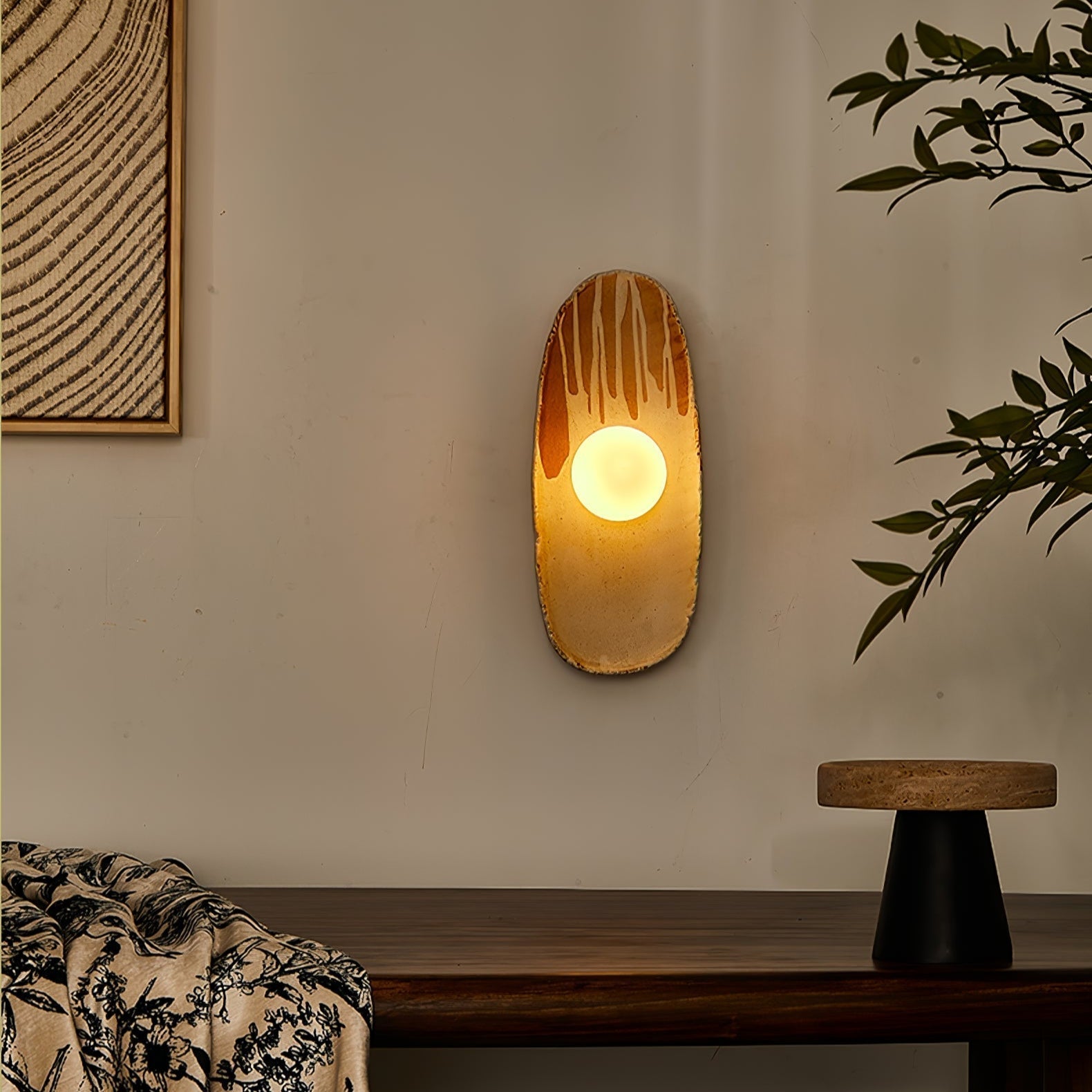 Solace Rustic Marble Wall Lamp - Blowlighting