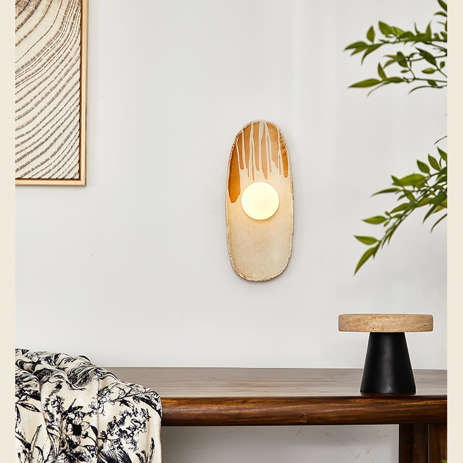 Solace Rustic Marble Wall Lamp - Blowlighting