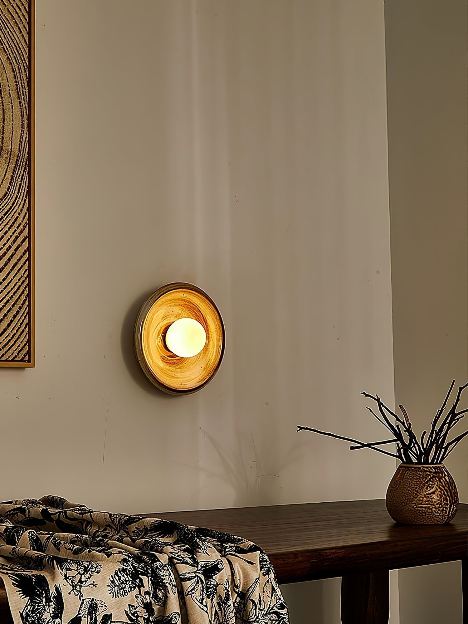 Solace Rustic Marble Wall Lamp - Blowlighting