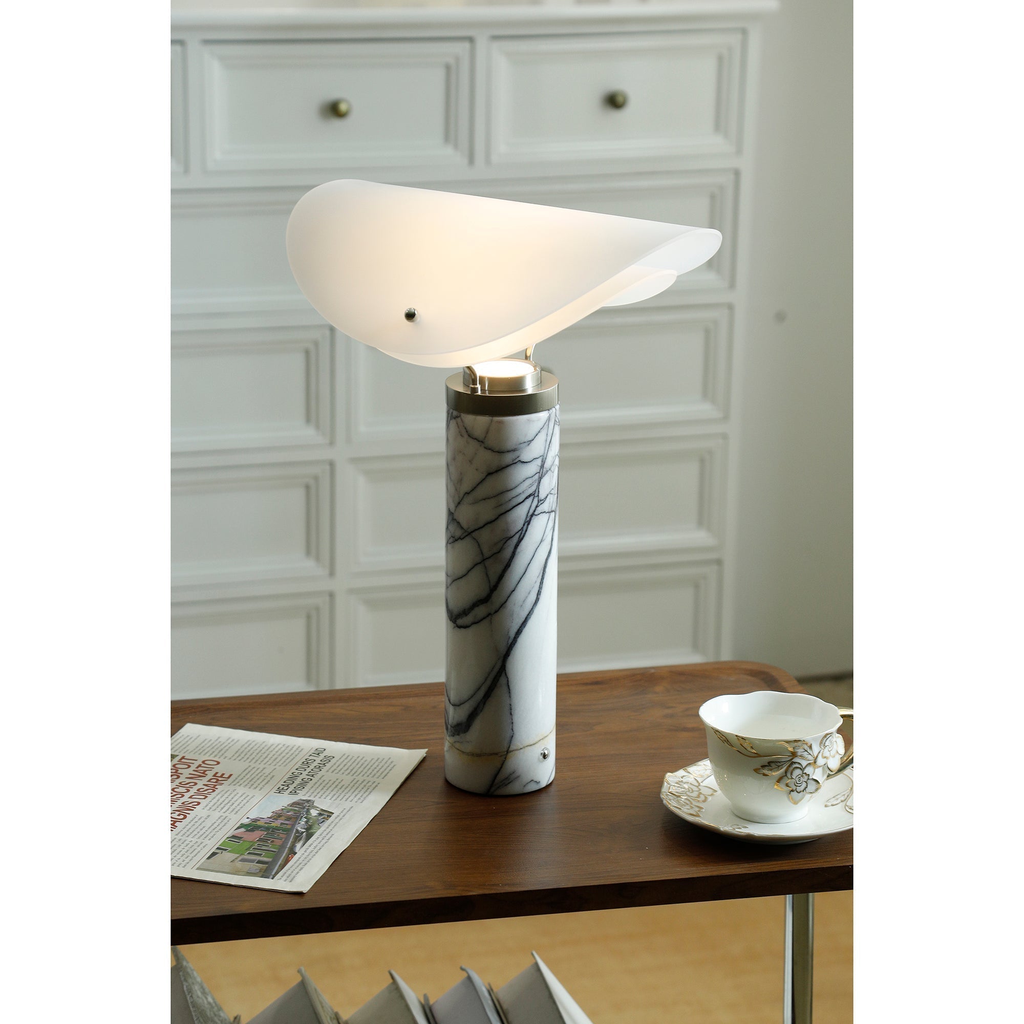 Sompex Marble Table Lamp - Lamp Copper