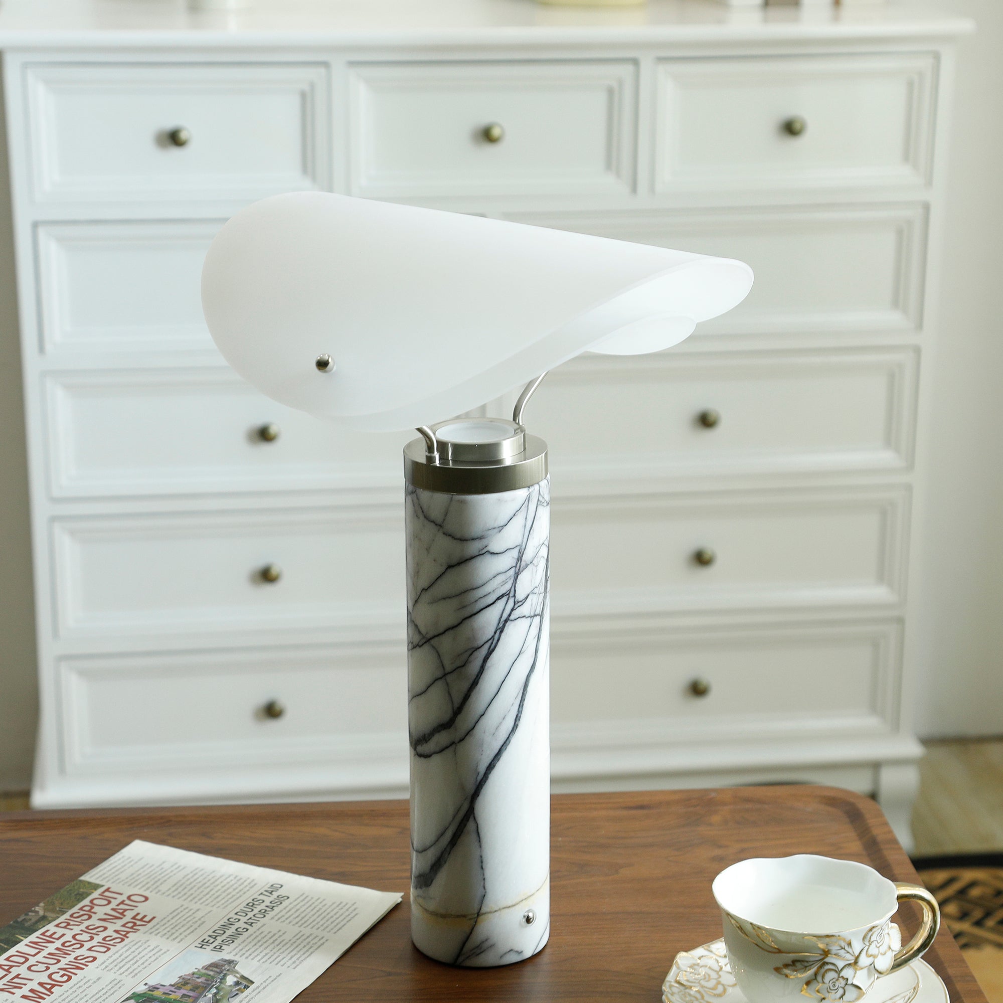 Sompex Marble Table Lamp - Lamp Copper