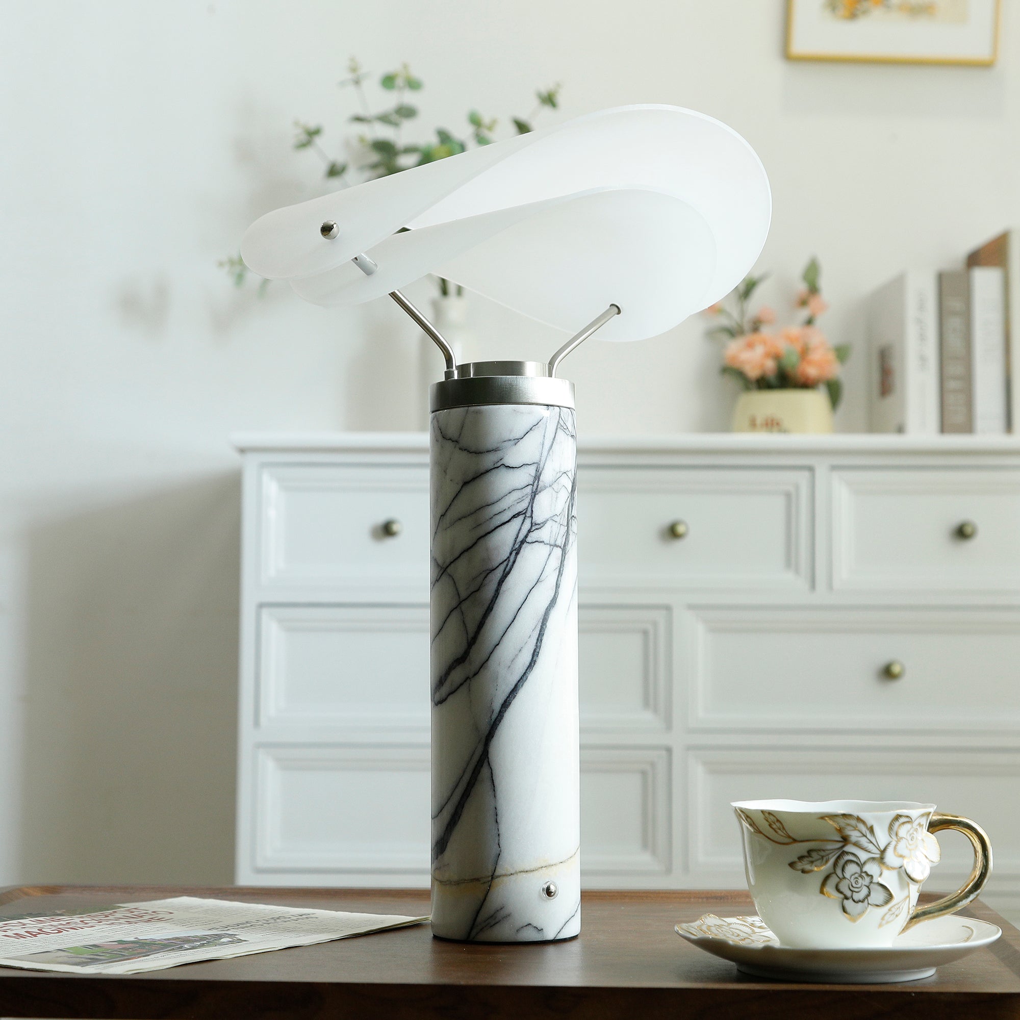 Sompex Marble Table Lamp - Lamp Copper